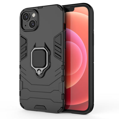 Ring Armor case for iPhone 14 armored cover magnetic holder ring black — Hurtel