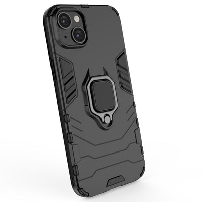 Ring Armor case for iPhone 14 Plus armored cover magnetic holder ring black — Hurtel