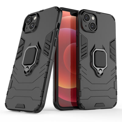 Ring Armor case for iPhone 14 Pro armored cover magnetic holder ring black — Hurtel