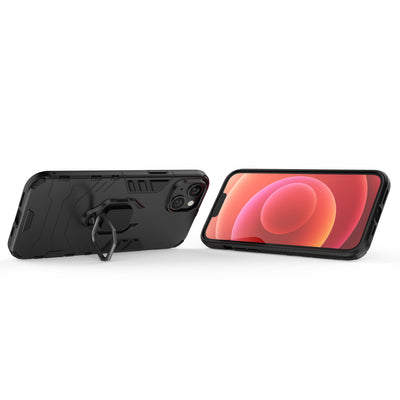 Ring Armor case for iPhone 14 Pro Max armored cover magnetic holder ring black — Hurtel