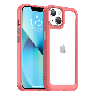 Outer Space Case iPhone 14 hard cover with a gel frame red — Hurtel