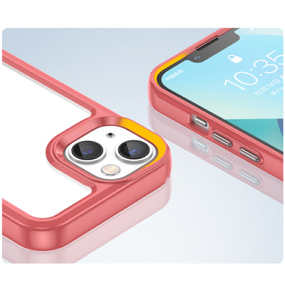 Outer Space Case iPhone 14 hard cover with a gel frame red — Hurtel