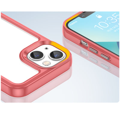 Outer Space Case iPhone 14 Plus hard cover with a gel frame red — Hurtel