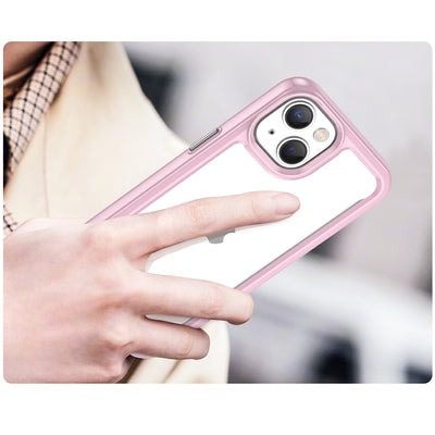 Outer Space Case iPhone 14 Plus hard cover with a gel frame pink — Hurtel