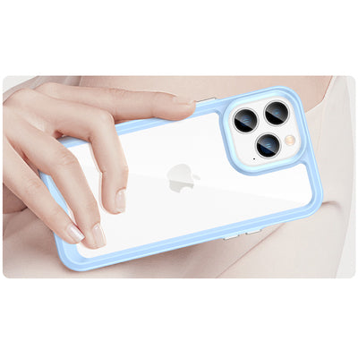 Outer Space Case iPhone 14 Pro hard cover with a gel frame blue — Hurtel