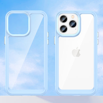 Outer Space Case iPhone 14 Pro hard cover with a gel frame blue — Hurtel