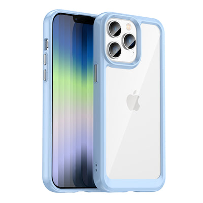 Outer Space Case iPhone 14 Pro Max hard case with a gel frame blue — Hurtel