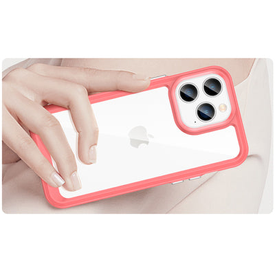 Outer Space Case iPhone 14 Pro Max hard cover with a gel frame red — Hurtel