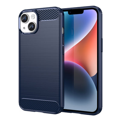 Carbon Case iPhone 14 case flexible gel back cover blue — Hurtel