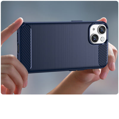 Carbon Case iPhone 14 case flexible gel back cover blue — Hurtel