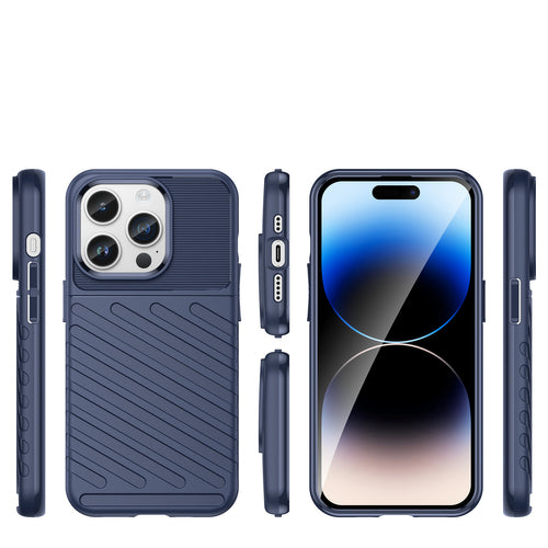 Thunder Case iPhone 14 Pro blue armored case — Hurtel