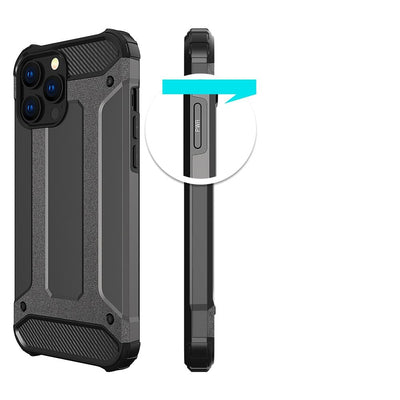 Hybrid Armor case iPhone 14 Pro armored hybrid case black — Hurtel