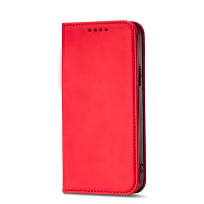 Magnet Card Case case for iPhone 14 Plus flip cover wallet stand red — Hurtel