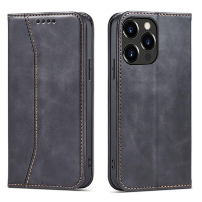 Magnet Fancy Case case for iPhone 14 flip cover wallet stand black — Hurtel