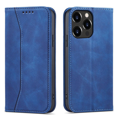 Magnet Fancy Case case for iPhone 14 Pro flip cover wallet stand blue — Hurtel