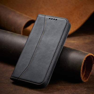 Magnet Fancy Case case for iPhone 14 Pro Max flip cover wallet stand black — Hurtel