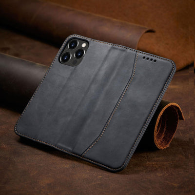 Magnet Fancy Case case for iPhone 14 Pro Max flip cover wallet stand black — Hurtel