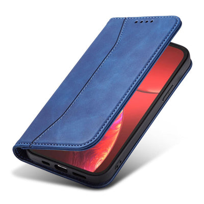 Magnet Fancy Case case for iPhone 14 Pro Max cover with flip wallet stand blue — Hurtel