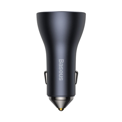 Baseus Golden Contactor Pro car charger USB-A + 2x USB-C 65W dark gray (CGJP010013)