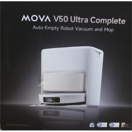 SALE OUT. MOVA V50 Ultra Complete Robot Vacuum, White | MOVA Robot Vacuum | V50 Ultra Complete | Wet&Dry | 6400 mAh | Du