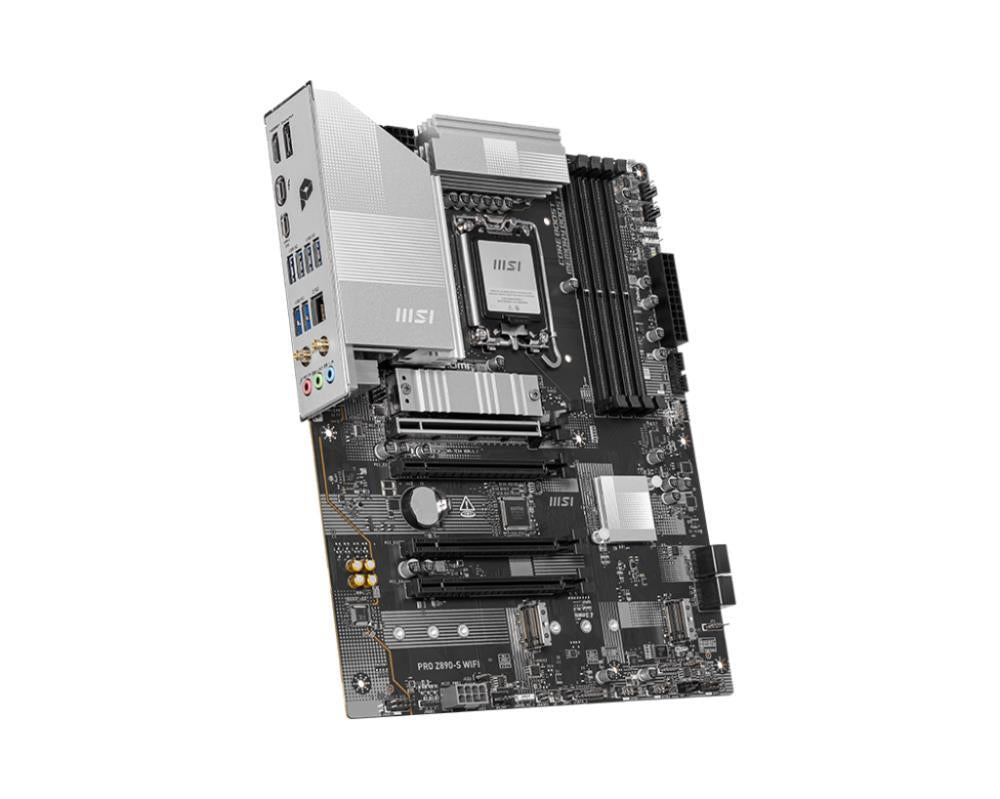 Mainboard MSI Intel Z890 LGA1851 ATX Memory DDR5 Memory slots 4 1xPCI-Express 3.0 1x 2xPCI-Express 4.0 4x 1xPCI-Express 5.0 16x 3xM.2 1xHDMI 1xDisplayPort 4xUSB 2.0 2xUSB 3.0 1xUSB-C 1xUSB-C w/Thunderbolt 3xAudio port PROZ890-SWIFI