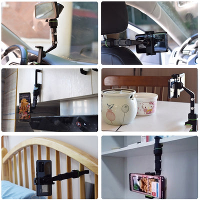 Adjustable car rearview mirror holder for smartphone — Hurtel