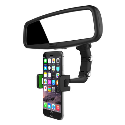 Adjustable car rearview mirror holder for smartphone — Hurtel