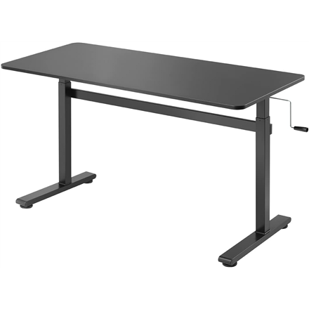 Manually adjustable sit-stand desk EO0027 | Ergonomic | Height adjustment 70-117 cm | Maximum load weight 40 kg | Black