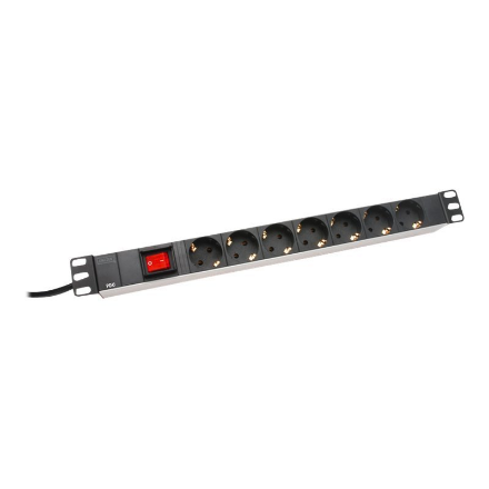 Digitus | Aluminum outlet strip with switch | DN-95402 | Sockets quantity 7