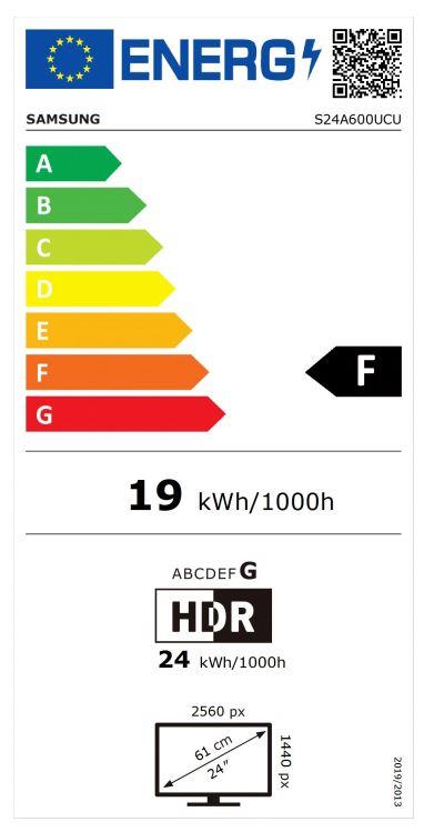 LCD Monitor SAMSUNG S24A600U 24" Panel IPS 2560x1440 16:9 75Hz 5 ms Swivel Pivot Height adjustable Tilt Colour Black LS24A600UCUXEN
