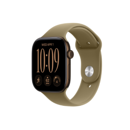 Apple Watch Series 12 GPS + Cellular 46mm Dark Bronze Aluminium Case with Olive Sport Band - M/L | Apple