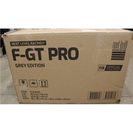 SALE OUT. | F-GT Pro Formula and GT Grey Edition | Racing Simulator Cockpit | Steel | Grey | DAMAGED PACKAGING AND MANUA