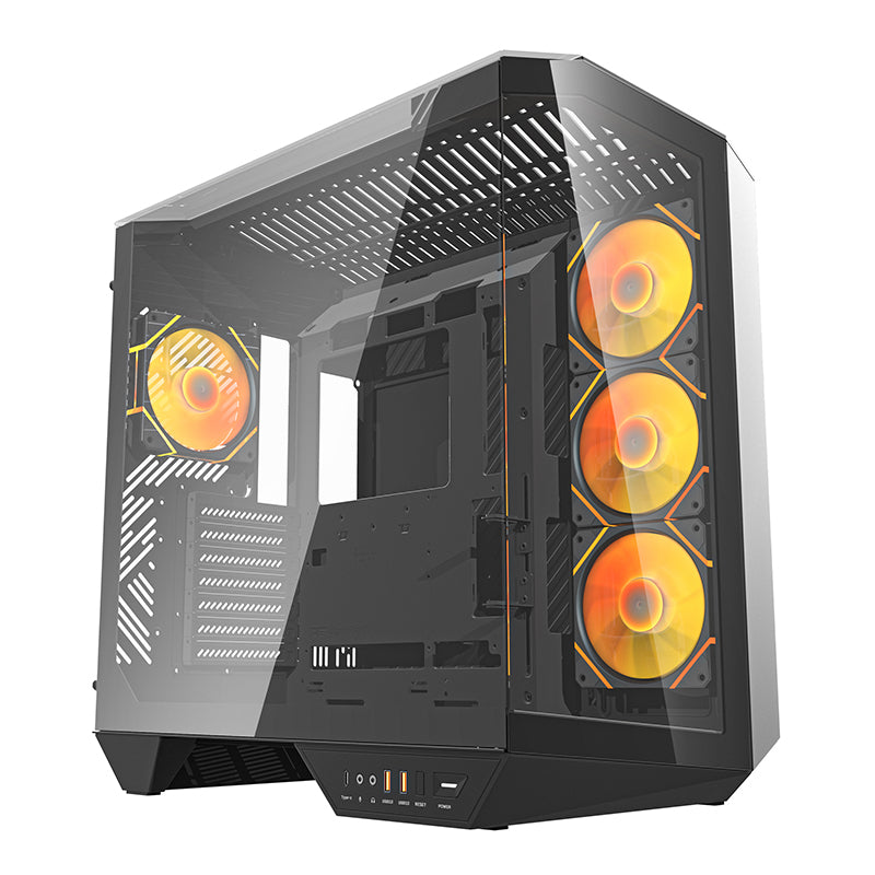 Darkflash DY470 computer case (black) + 4 fans + GPU bracket - Image 1
