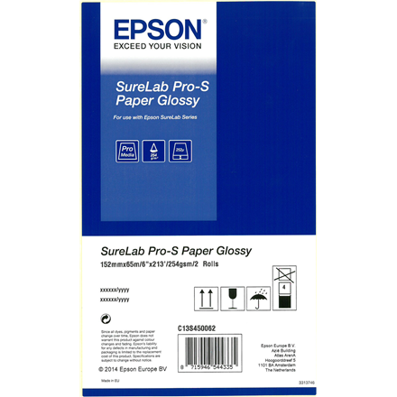 SureLab Pro-S Paper Glossy BP 6x65 2 rolls | C13S450062BP | Glossy | Variable Length / Special Camera Ratio, Panoramic /