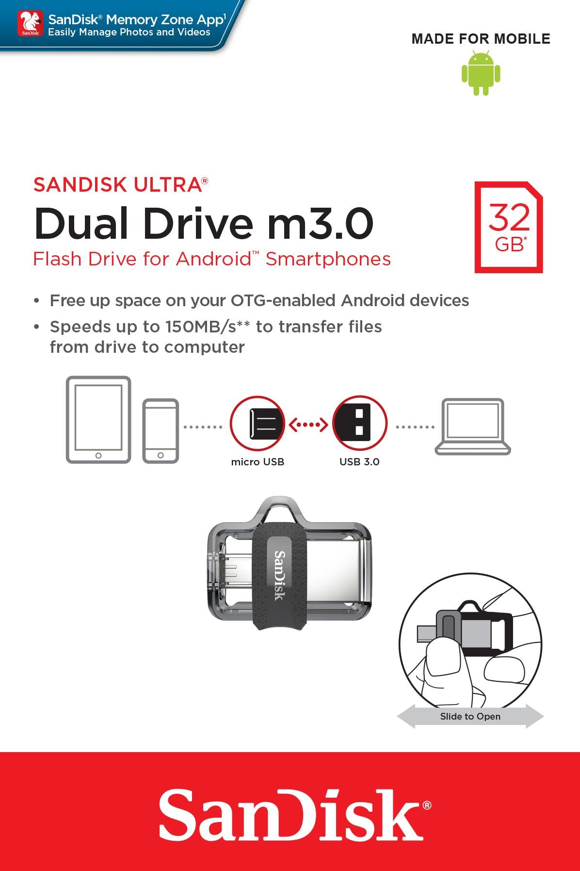 MEMORY DRIVE FLASH USB3 32GB/SDDD3-032G-G46 SANDISK