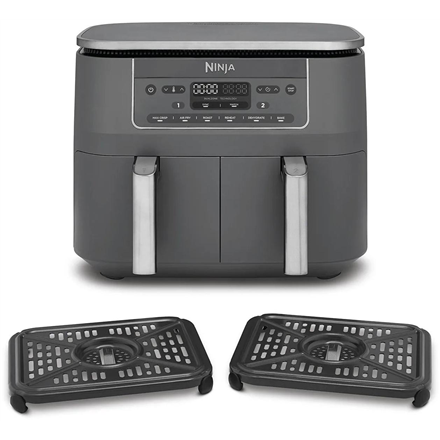 NINJA Double hot air fryer | DZ300EU | Power 2400 W | Capacity 7.6 L | Grey