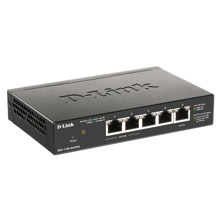 D-Link | 5-Port Gigabit PoE Smart Managed Switch and PoE Extender | DGS-1100-05PDV2 | Web managed | Desktop | Power supp