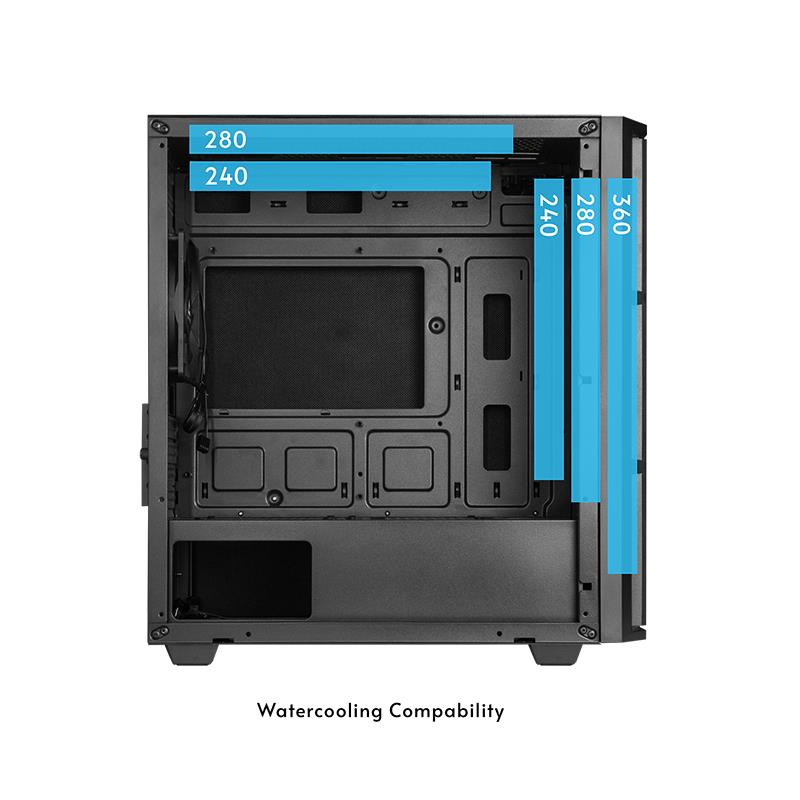 Case CHIEFTEC Pro mini MidiTower MicroATX MiniITX Colour Black AZ-01B-OP