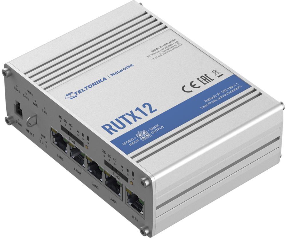 Wireless Router TELTONIKA Router 300 Mbps Wi-Fi 5 USB 2.0 5x10/100/1000M 4G RUTX12