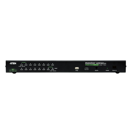 Aten | 1-Local/Remote Shared Access 16-Port PS/2-USB VGA KVM Over IP Switch | CS1716I-AT-G | 1 x SPHD Male (Yellow), 16