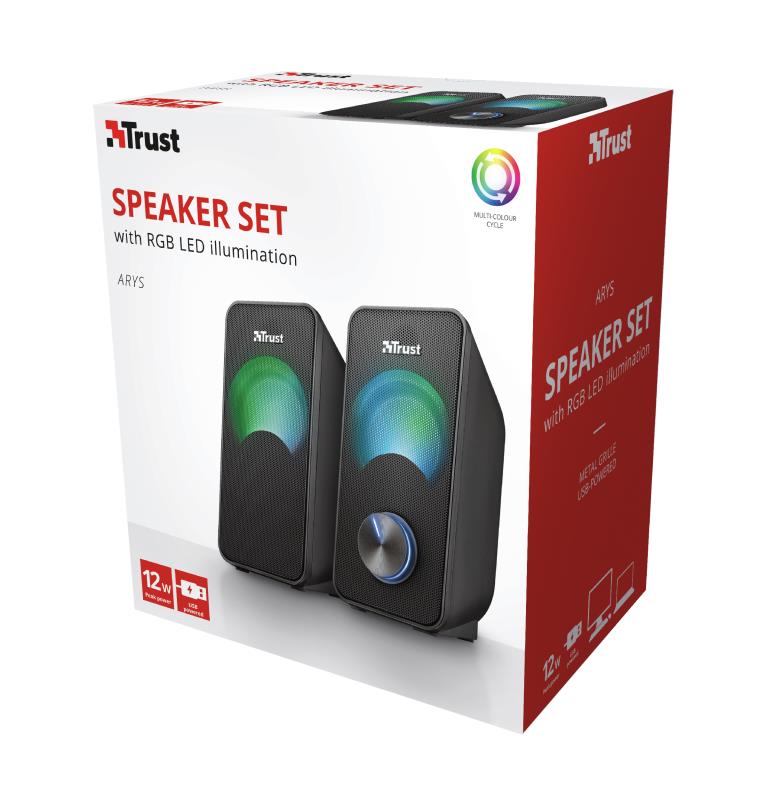 Speaker TRUST Arys Compact RGB Black 23120