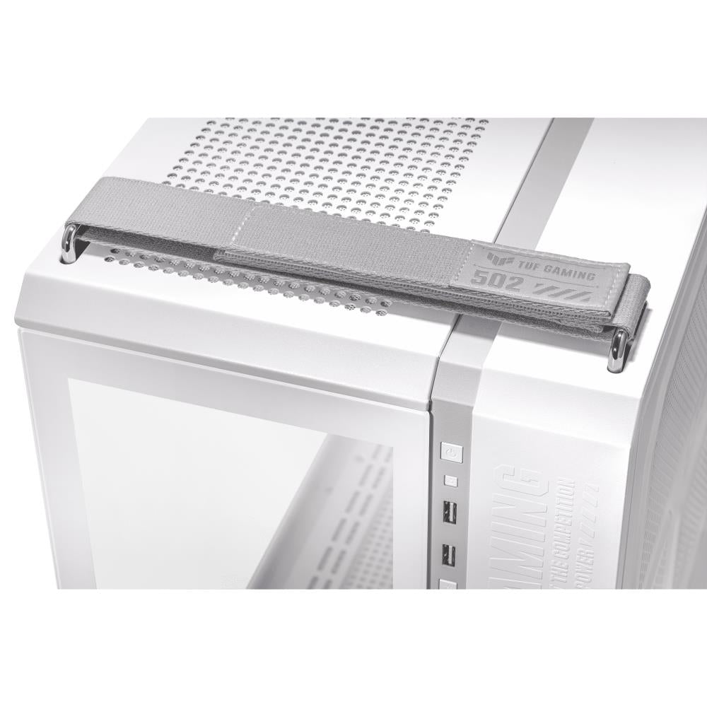 Case ASUS TUF Gaming GT502 MidiTower Case product features Transparent panel Not included ATX MicroATX MiniITX Colour White GAMGT502PLUS/TGARGBWH