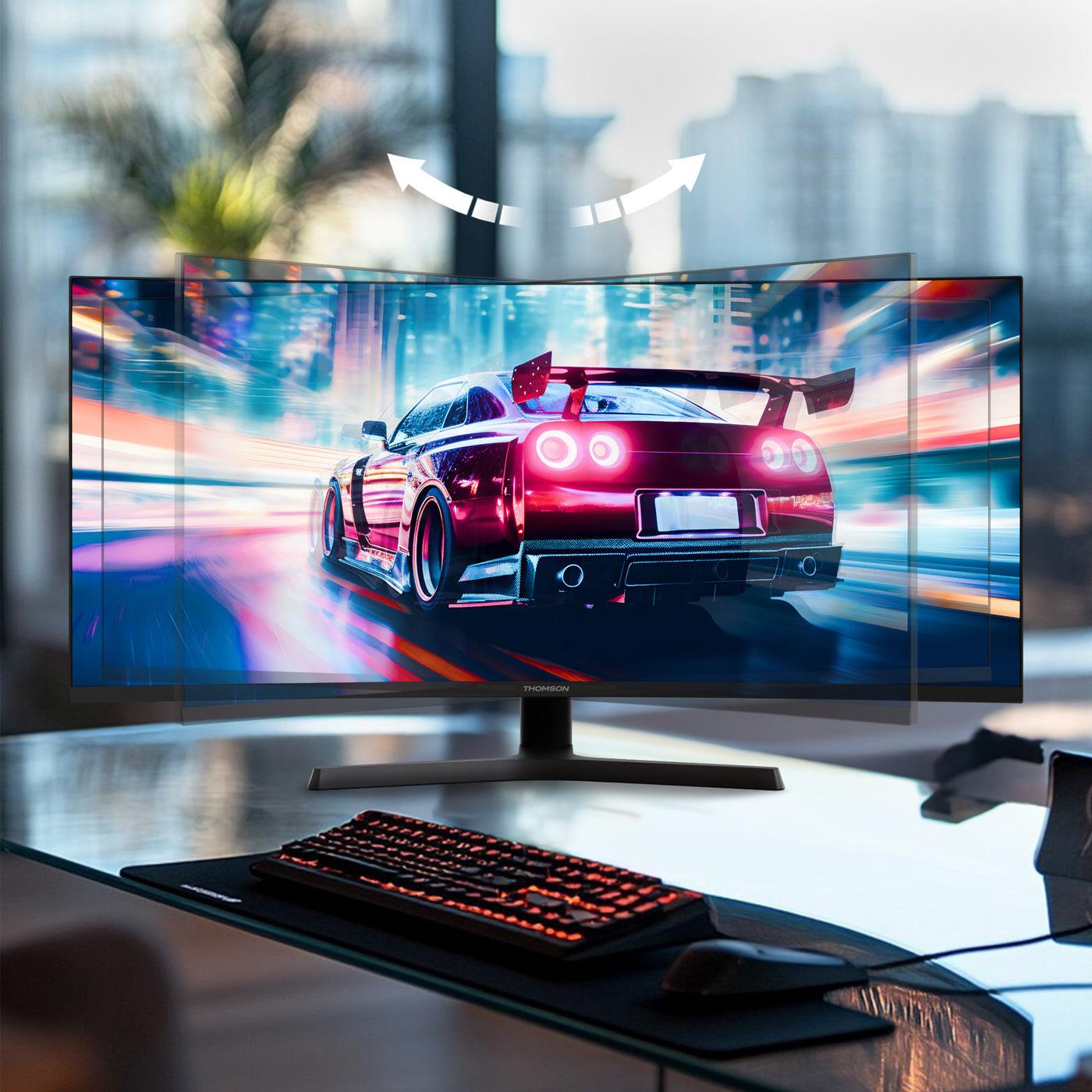 LCD Monitor THOMSON 34 " 3440 x 1440 pixels UltraWide Quad HD LCD Curved M34QG7Y14C