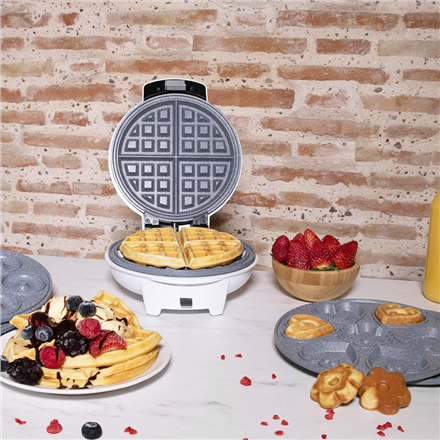 Cecotec Waffle Maker | Fun Gofrestone 3in1 | 700 W | Number of pastry 3 | Waffle/Muffin/Donut | White