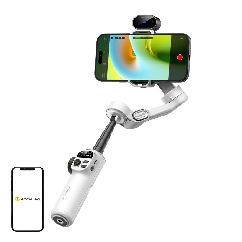 AOCHUAN X2 Gimbal with AI Sensor (White) - Image 1
