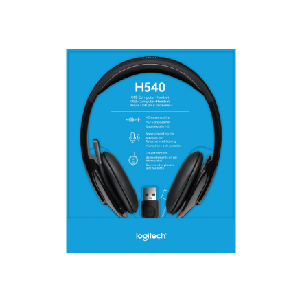 Logitech | Headset | H540 | Built-in microphone | USB Type-A | Black