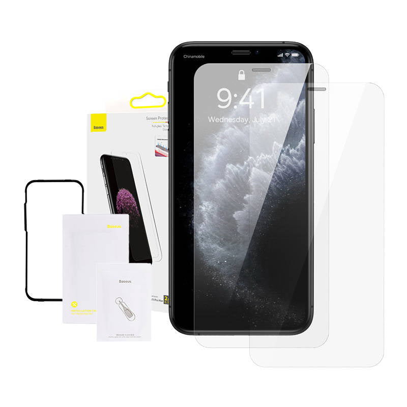 Baseus 0.3mm Full-glass Tempered Glass Film(2pcs pack) for iPhone XS Max/11 Pro Max 6.5inch - Image 1