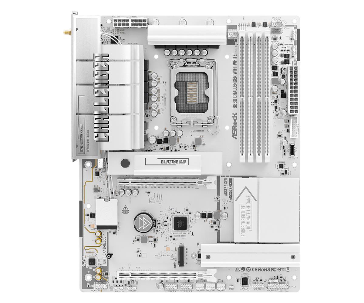 Mainboard ASROCK Intel B860 LGA 1851 (Socket V1) ATX RAM DDR5-SDRAM 4xSlots Wi-Fi Yes Bluetooth Yes 1xNumber of M.2 (M) slots B860CHALLENGERWIFIWH