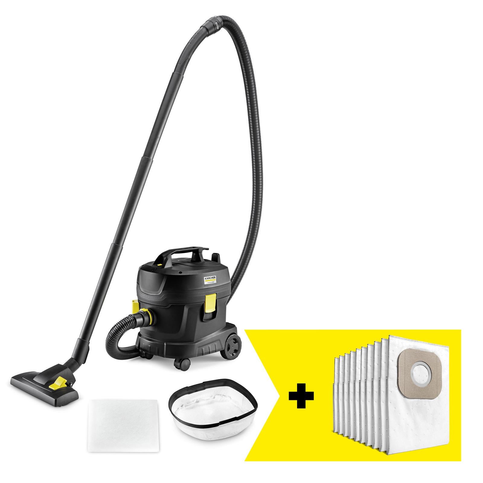 Vacuum Cleaner KARCHER Input power 850 W Dust capacity 11 L Drum vacuum Cleaning type Dry Dust container Dust bag Colour Black 1.527-222.0
