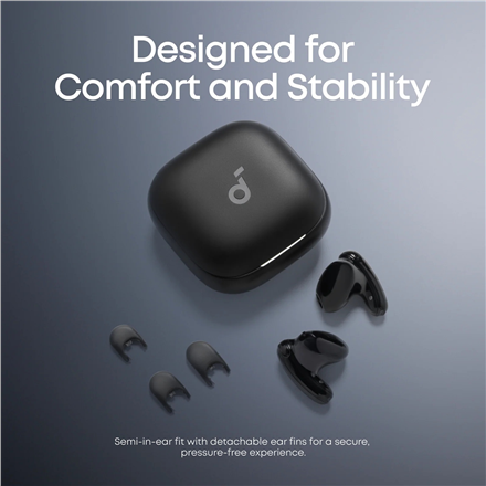 Anker Soundcore True Wireless Earphones | Liberty Buds | Bluetooth | Semi-in-ear | Microphone | Black | Noise canceling